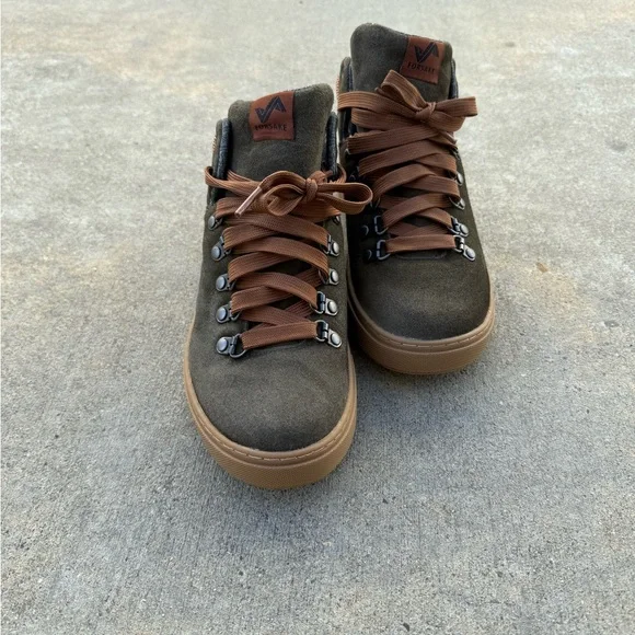 Forsake Lucie Mid Women’s 7.5 Olive Green Leather Hiking Boots Waterproof - Picture 2 of 9